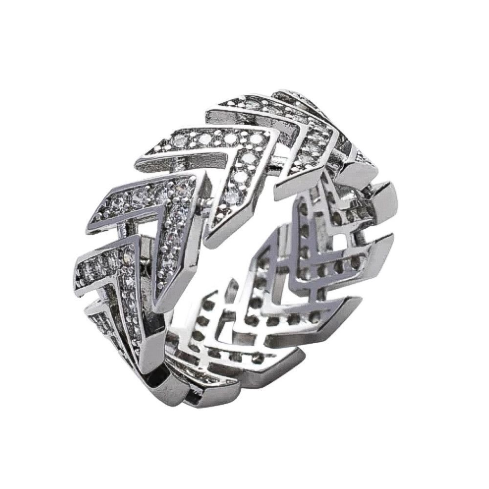 Iced Out Chevron Ring  - Picture 3 of 3